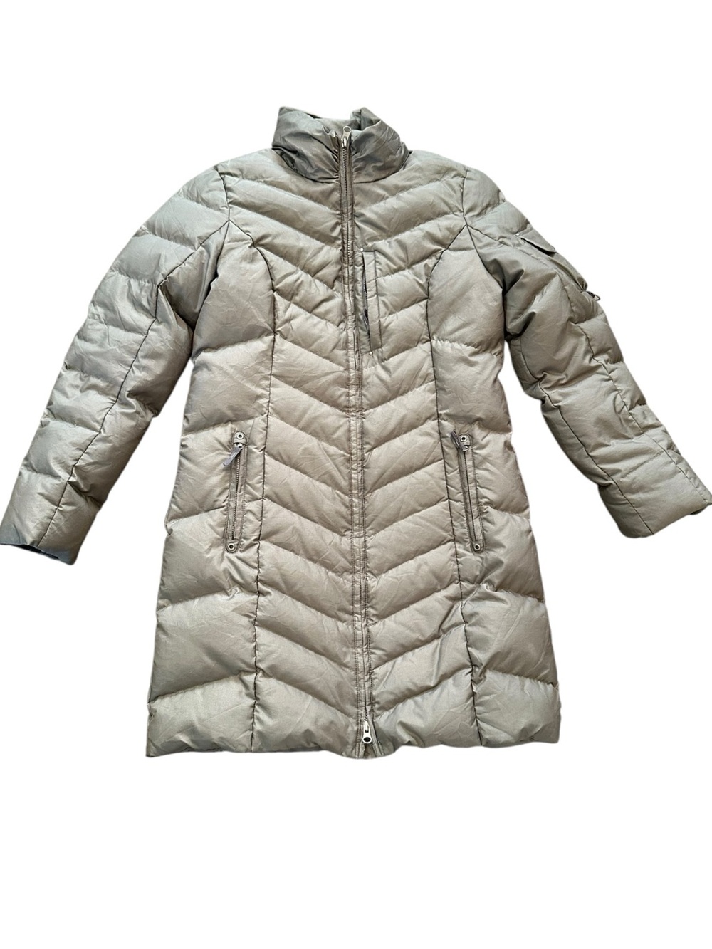 EDDIE BAUER green/gray down filled winter coat size Medium